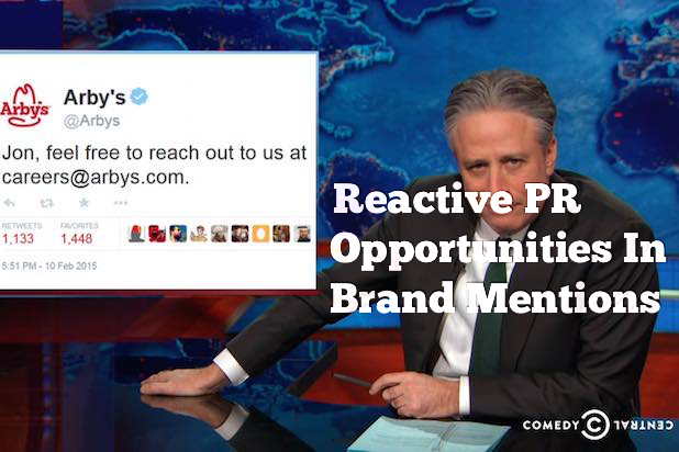 reactive PR opportunities in brand mentions
