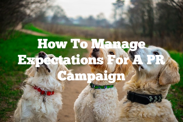 how to manage expectations for a PR campaign